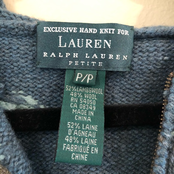 Lauren Ralph Lauren Knit Dog Zip Sweater Cardigan - Picture 4 of 8